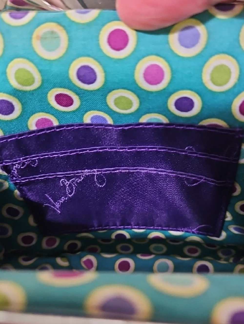 Vera Bradley Kisslock Mini Quilted Paisley Crossbody Bag - Picture 6 of 8